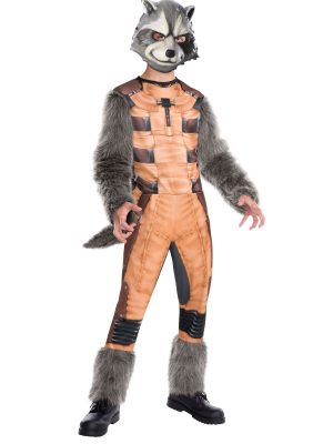 Fantasia Rocket Raccoon Guardiões da Galáxia Infantil Luxo