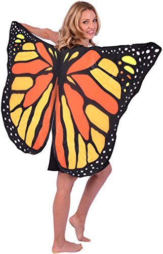 Asa Borboleta Luxo Laranja Adulto Tecido Asa Borboleta Luxo Laranja Adulto Tecido