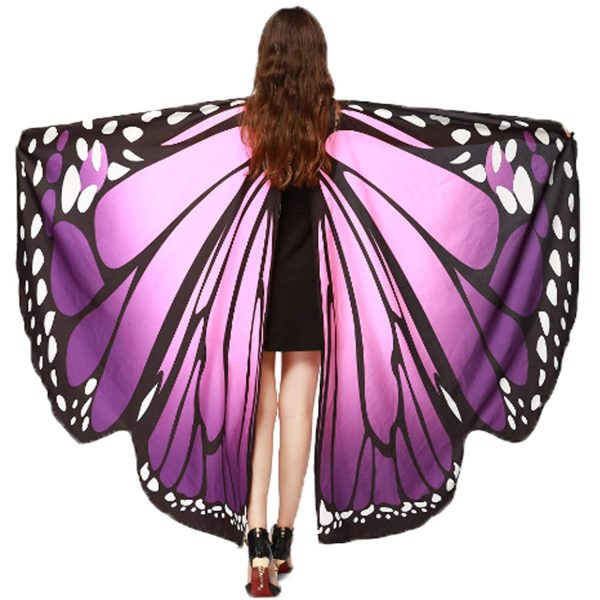 Asa Borboleta Luxo Rosa Adulto Tecido Gigante Asa Borboleta Luxo Rosa Adulto Tecido Gigante