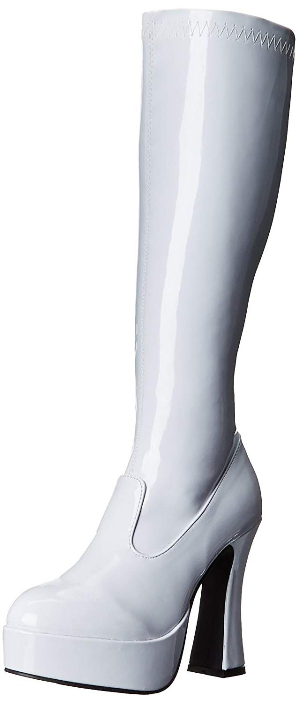 Bota Adulto Branca Plataforma Luxo Bota Adulto Branca Plataforma Luxo