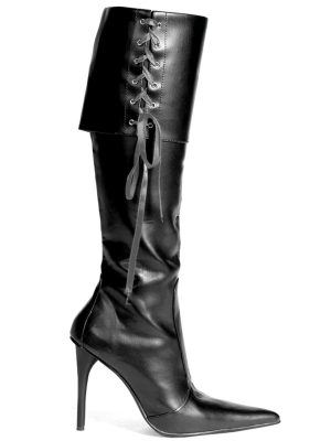 Bota Adulto Preta Sexy de Amarrar Luxo Bota Adulto Preta Sexy de Amarrar Luxo