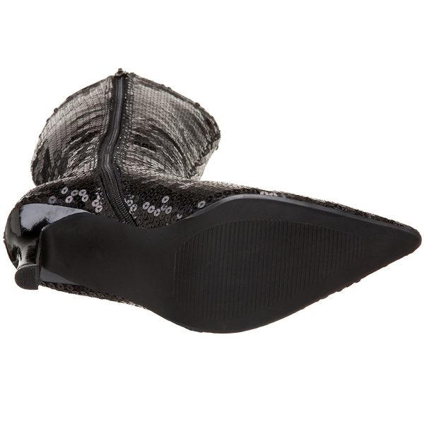 Bota Lantejoula Preta Luxo Sexy Bota Lantejoula Preta Luxo Sexy