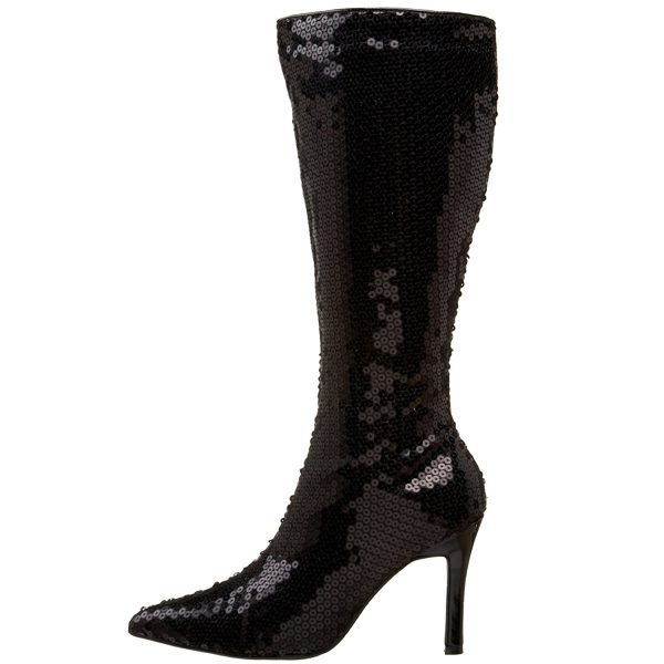 Bota Lantejoula Preta Luxo Sexy Bota Lantejoula Preta Luxo Sexy