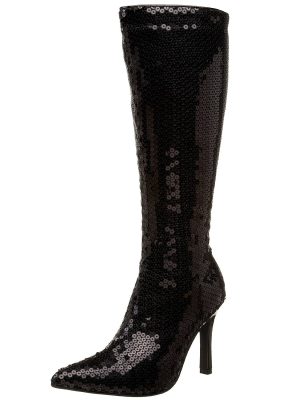 Bota Lantejoula Preta Luxo Sexy Bota Lantejoula Preta Luxo Sexy
