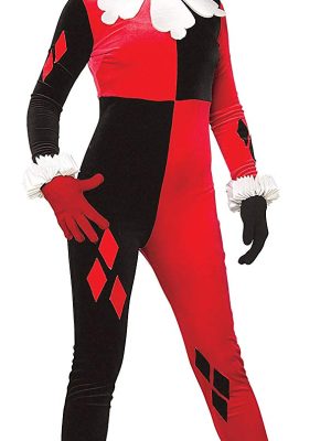 Fantasia Adulto Arlequina Harley Quinn Spandex Clássica Fantasia Adulto Arlequina Harley Quinn Spandex Clássica
