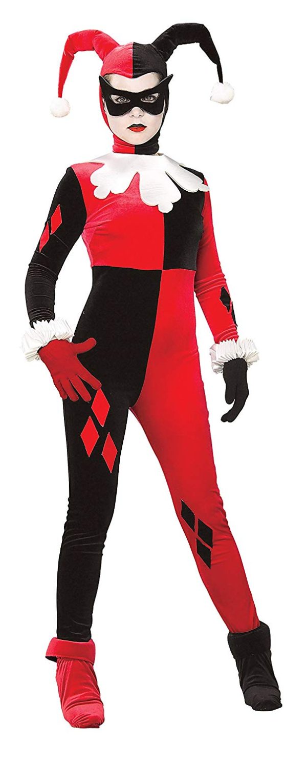 Fantasia Adulto Arlequina Harley Quinn Spandex Clássica Fantasia Adulto Arlequina Harley Quinn Spandex Clássica