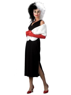 Fantasia Adulto Cruela Luxo 101 Dálmatas Fantasia Adulto Cruela Luxo 101 Dálmatas