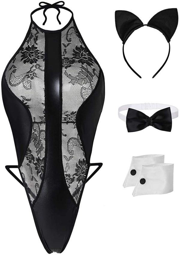 Fantasia Adulto Feminino Gata Felina Sexy Maiô Fantasia Adulto Feminino Gata Felina Sexy Maiô