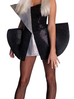 Fantasia Adulto Feminino Lady Gaga Preto e Prata Fantasia Adulto Feminino Lady Gaga Preto e Prata