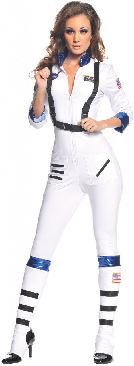 Fantasia Adulto Feminino Macacão de Astronauta Luxo