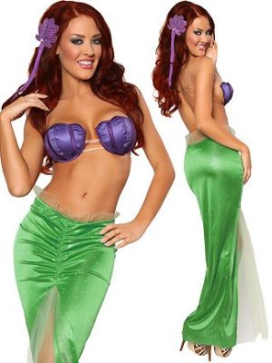 Fantasia Pequena Sereia Ariel Sexy Feminino Adulto