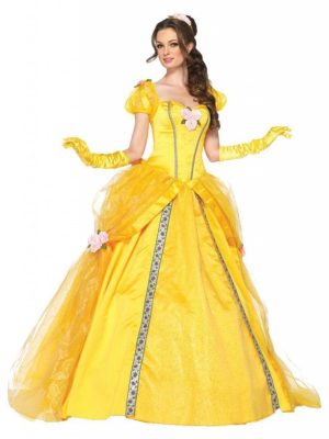 Fantasia Adulto Feminino Princesa Bela Elite Luxo