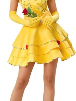 Fantasia Adulto Feminino Princesa Bela Sexy Clássica