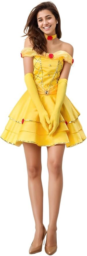 Fantasia Adulto Feminino Princesa Bela Sexy Clássica