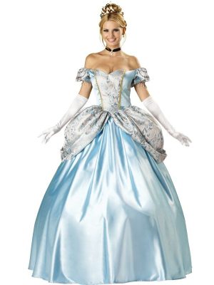Fantasia Adulto Feminino Princesa Encantada Cinderela Luxo Fantasia Adulto Feminino Princesa Encantada Cinderela Luxo