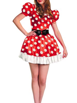 Fantasia Adulto Minnie Mouse Vermelha