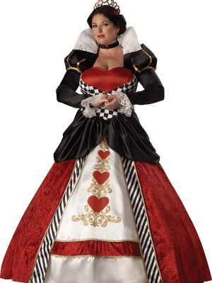Fantasia Adulto Rainha de Copas Luxo Extra Grande Fantasia Adulto Rainha de Copas Luxo Extra Grande