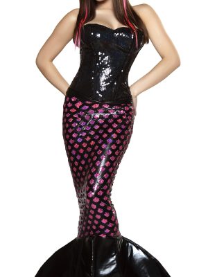 Fantasia Adulto Sereia Pink Sexy dos Mares Superluxo