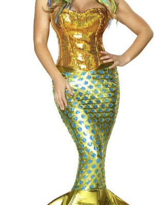 Fantasia Adulto Sereia Sexy dos Mares Superluxo