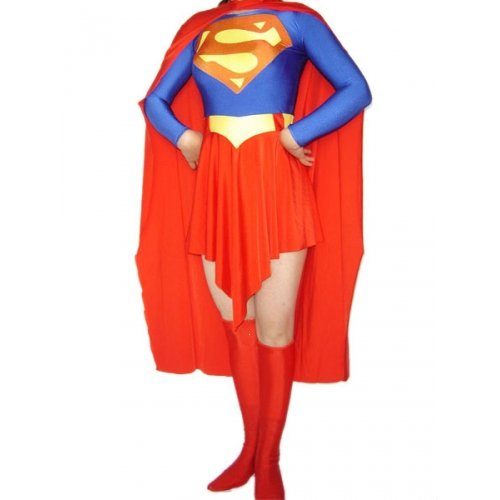 Fantasia Adulto Super Garota Super Girl Spandex Fantasia Adulto Super Garota Super Girl Spandex