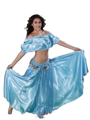 Fantasia Adulto Tribal Dança do Ventre Luxo Azul Fantasia Adulto Tribal Dança do Ventre Luxo Azul