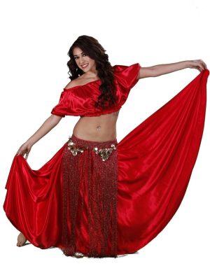 Fantasia Adulto Tribal Dança do Ventre Luxo Vermelho Fantasia Adulto Tribal Dança do Ventre Luxo Vermelho