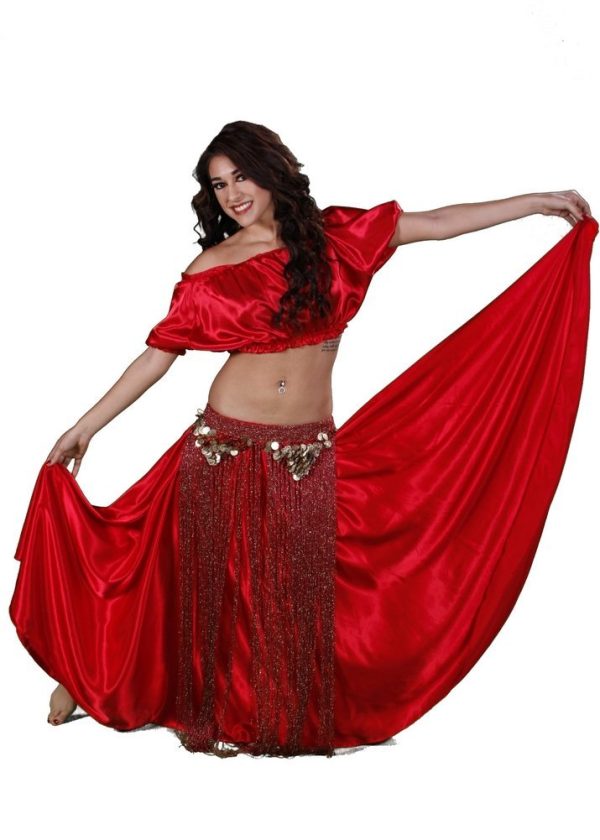 Fantasia Adulto Tribal Dança do Ventre Luxo Vermelho Fantasia Adulto Tribal Dança do Ventre Luxo Vermelho
