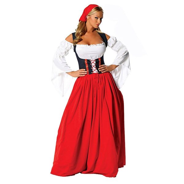Fantasia Alemã Oktoberfest Adulto Feminino Longo Fantasia Alemã Oktoberfest Adulto Feminino Longo