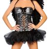 Fantasia Anjo Negro Adulto Feminina Sexy