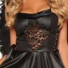 Fantasia Anjo Negro Adulto Feminino Sexy Extra Luxo