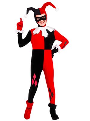 Fantasia Arlequina Harley Quinn Spandex Clássica Infantil