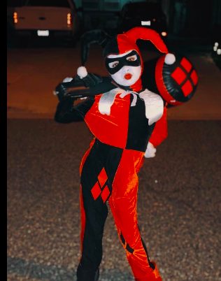 Fantasia Arlequina Harley Quinn Spandex Clássica Infantil Fantasia Arlequina Harley Quinn Spandex Clássica Infantil
