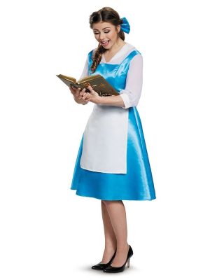 Fantasia Bela Vestido Azul Bela e a Fera Adulto Luxo Fantasia Bela Vestido Azul Bela e a Fera Adulto Luxo