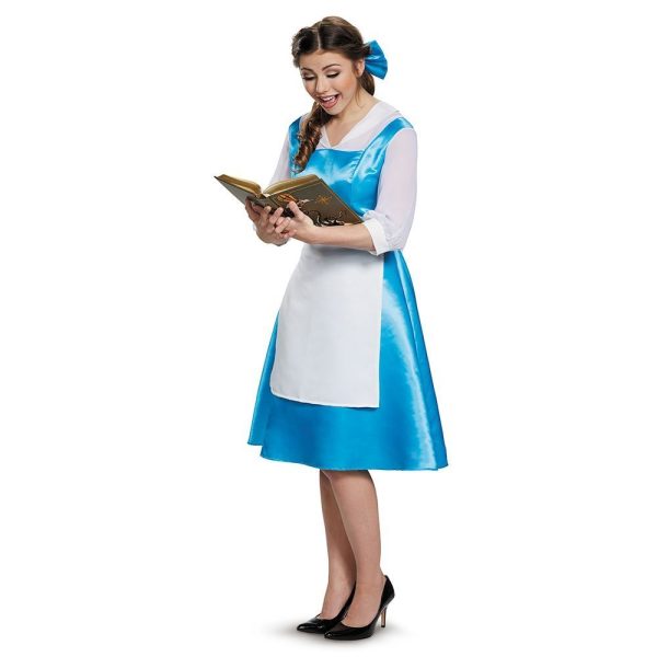 Fantasia Bela Vestido Azul Bela e a Fera Adulto Luxo Fantasia Bela Vestido Azul Bela e a Fera Adulto Luxo