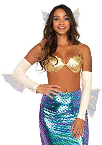 Fantasia Bustiê Adulto Feminino Pequena Sereia Ariel Sexy
