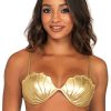 Fantasia Bustiê Adulto Feminino Pequena Sereia Ariel Sexy