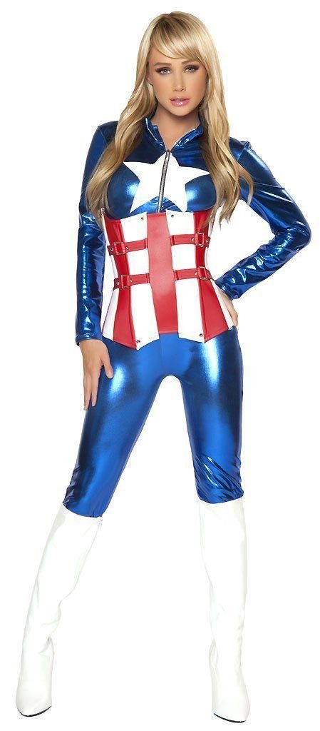 Fantasia Capitão América Adulto Sexy Fantasia Capitão América Adulto Sexy