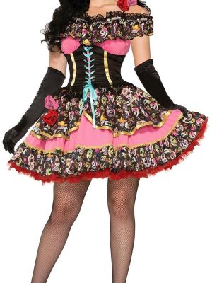 Fantasia Caveira Mexicana Adulto Luxo Clássica Fantasia Caveira Mexicana Adulto Luxo Clássica