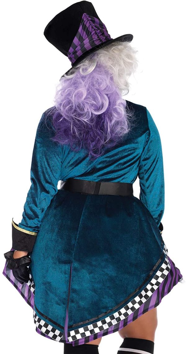 Fantasia Chapeleiro Maluco Adulto Alice no País das Maravilhas Luxo Feminino Extra Grande Fantasia Chapeleiro Maluco Adulto Alice no País das Maravilhas Luxo Feminino Extra Grande