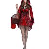 Capa Chapeuzinho Vermelho adulto Feminino Gótico Luxo