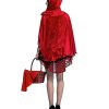 Fantasia Chapeuzinho Vermelho adulto Feminino Gótico Luxo