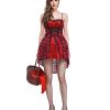 Fantasia Chapeuzinho Vermelho adulto Feminino Gótico Luxo