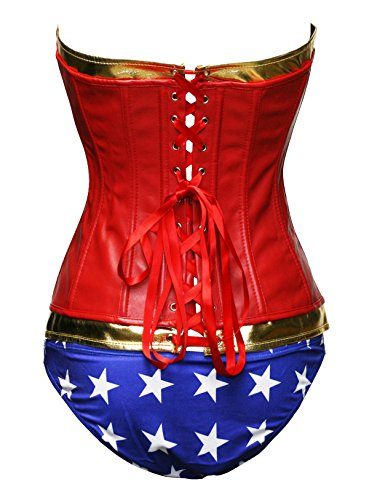 Fantasia Corsete Mulher Maravilha A Origem da Justiça Luxo Adulto Fantasia Corsete Mulher Maravilha A Origem da Justiça Luxo Adulto