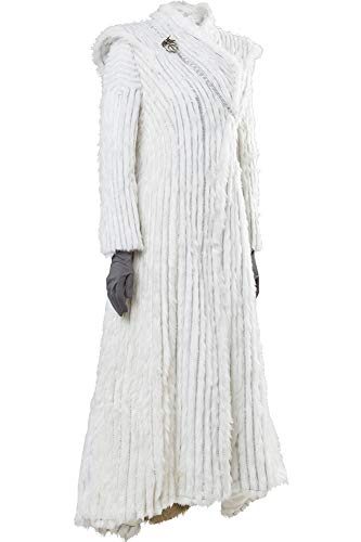 Fantasia Daenerys Targaryen Game of Thrones Cosplay Branco Fantasia Daenerys Targaryen Game of Thrones Cosplay Branco
