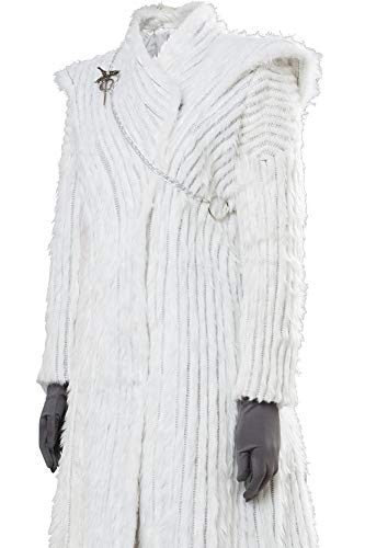 Fantasia Daenerys Targaryen Game of Thrones Cosplay Branco Fantasia Daenerys Targaryen Game of Thrones Cosplay Branco