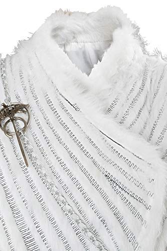 Fantasia Daenerys Targaryen Game of Thrones Cosplay Branco Fantasia Daenerys Targaryen Game of Thrones Cosplay Branco