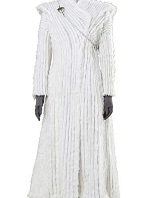 Fantasia Daenerys Targaryen Game of Thrones Cosplay Branco Fantasia Daenerys Targaryen Game of Thrones Cosplay Branco