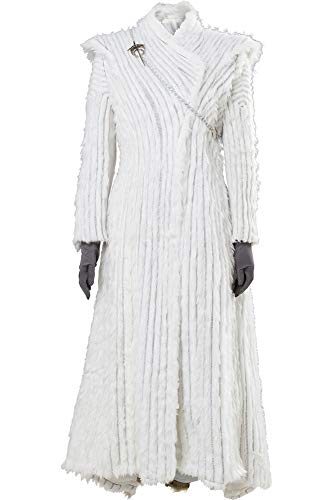 Fantasia Daenerys Targaryen Game of Thrones Cosplay Branco Fantasia Daenerys Targaryen Game of Thrones Cosplay Branco