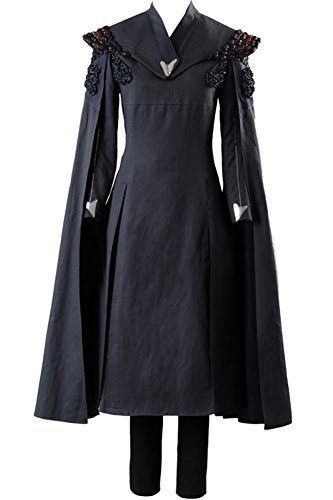 Fantasia Daenerys Targaryen Game of Thrones Cosplay Preto Fantasia Daenerys Targaryen Game of Thrones Cosplay Preto