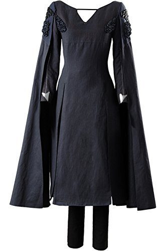 Fantasia Daenerys Targaryen Game of Thrones Cosplay Preto Fantasia Daenerys Targaryen Game of Thrones Cosplay Preto